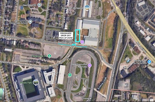 Official current To The Future rideshare pickup and drop-off diagram