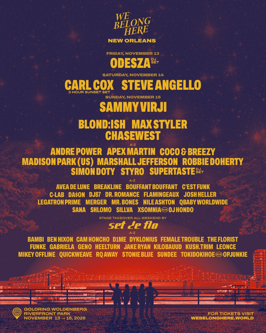 We Belong Here New Orleans 2026 overall lineup